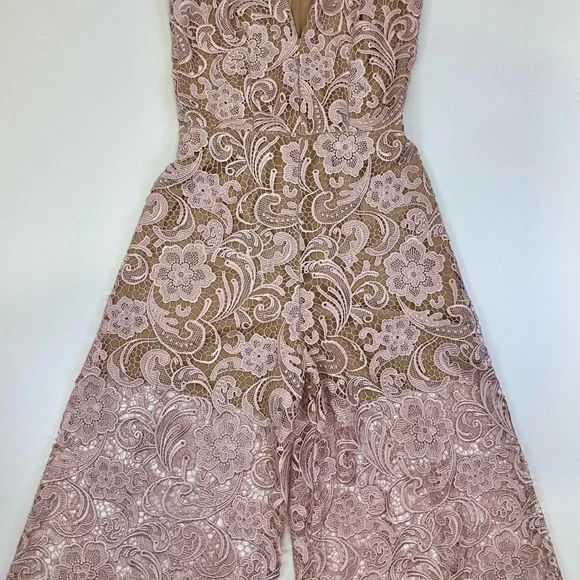 Dress the Population Blush Lace Jumpsuit